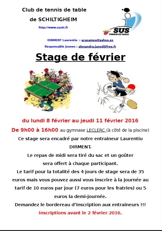 stage hiver