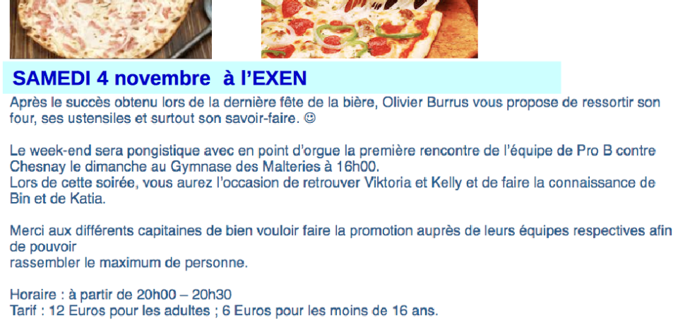 PIZZA FLAMS sam 4 novembre